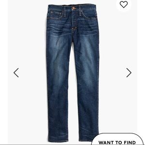 NWT Madewell Slim Straight Tall Jeans